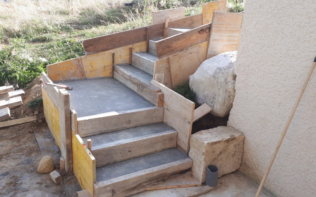 Création d&rsquo;escalier extérieur en béton à La Bauche 73